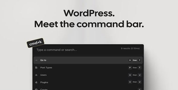 CommandUI v1.9.0 – Manage WordPress Faster Than Ever Before