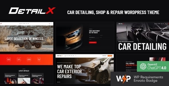 DetailX v1.17.0 – Car Detailing, Shop & Repair Theme