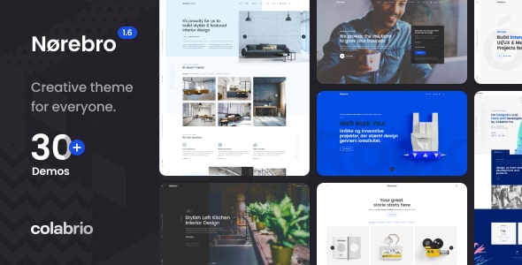 Norebro v1.6.8 – Creative Portfolio Theme for Multipurpose Usage