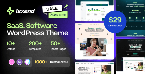 Lexend v2.0 – Software, SaaS & Startup WordPress Theme
