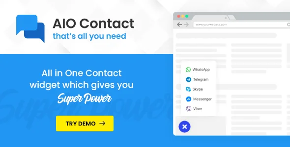 AIO Contact v3.1.0 – All in One Contact Widget – Support Button