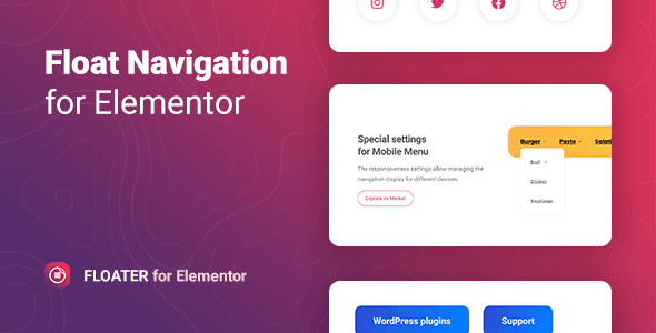 Floater v1.0.9 – Sticky Navigation Menu for Elementor
