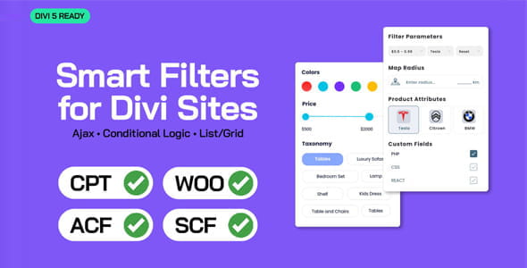 Divi Ajax Filter by Divi Engine v4.1.9 – Filter anything in a flash