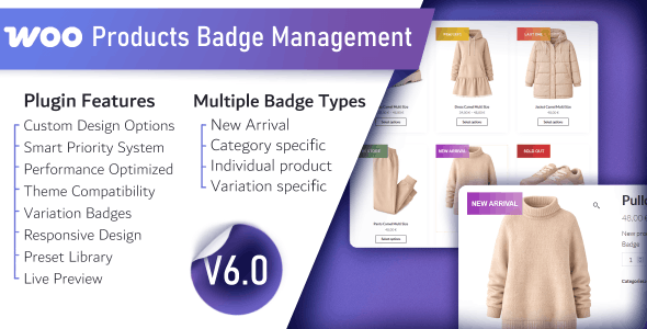 WooCommerce Products Badge Management v6.0.0