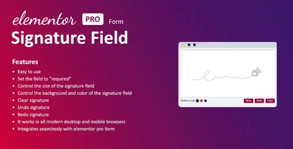 Signature Field for Elementor form v1.7.0