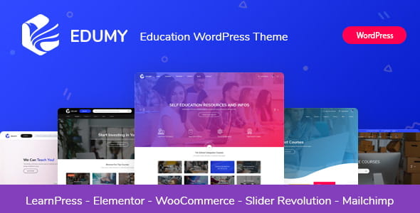 Edumy v1.2.38 – LMS Online Education Course WordPress Theme