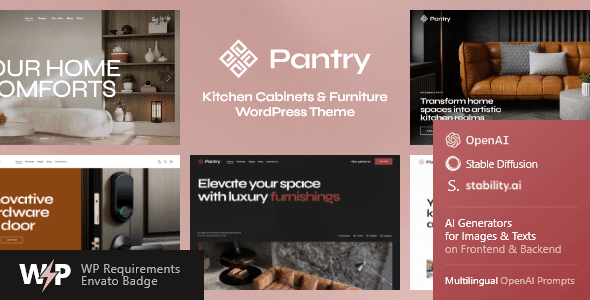 Pantry v1.12.0 – Kitchen Cabinets & Furniture WordPress Theme