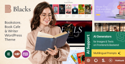 Blacks v1.0 – Bookstore, Book Cafe & Writer WordPress Theme