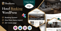 Bookora v1.0 – Hotel Booking WordPress Theme