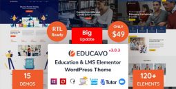 Educavo v3.3.6 – Online Courses & Education WordPress Theme