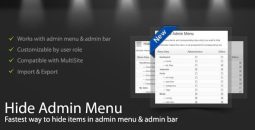 WordPress Hide Admin Menu v3.1.0