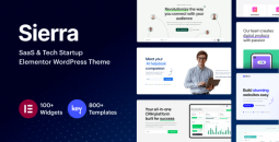 Sierra v1.8 – SaaS & Tech Startup Elementor WordPress Theme