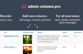 Admin Columns Pro (Addons included)