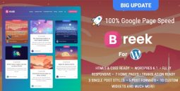 Breek v4.2.0 – Minimal Lightweight Masonry AMP Theme for WordPress