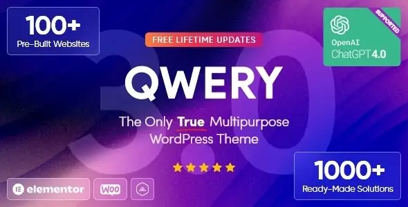 Qwery v3.6.0 – Multi-Purpose Business WordPress Theme + RTL