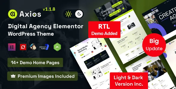 Axios v1.1.8 – Digital Agency WordPress Theme