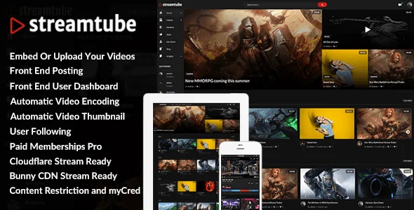 StreamTube v4.18 – Video Streaming WordPress Theme