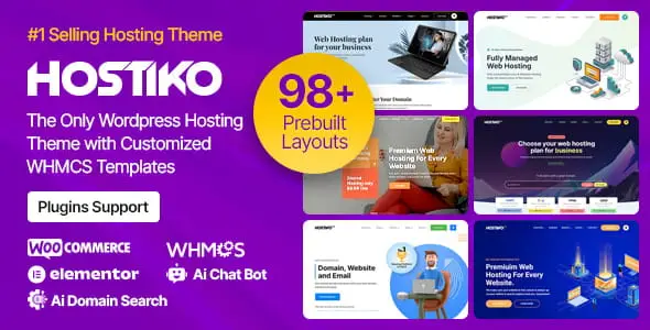 Hostiko 2.0 v94.5.0 – WordPress WHMCS Hosting Theme