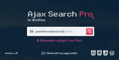 Ajax Search Pro v4.22.2 – Live WordPress Search & Filter Plugin