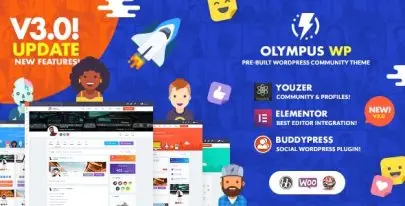 Olympus v4.7 – Social Networking WordPress Theme