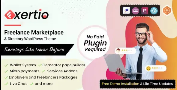 Exertio v1.3.4 – Freelance Marketplace WordPress Theme