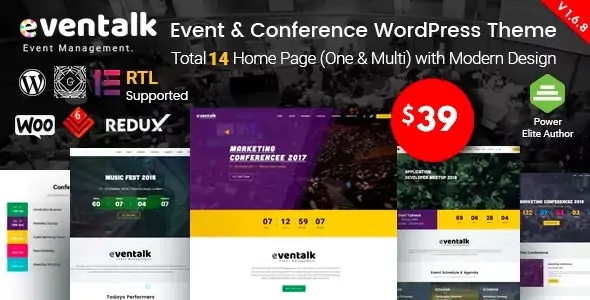 EvnTalk v1.7.7 – Event Conference WordPress Theme
