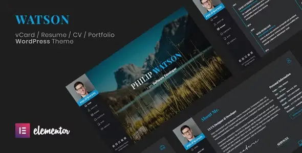 Watson Resume WordPress Theme v2.5.0