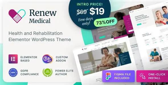 Renew Medical v1.1.1 – Physiotherapy & Rehabilitation Clinic Medical WordPress Theme