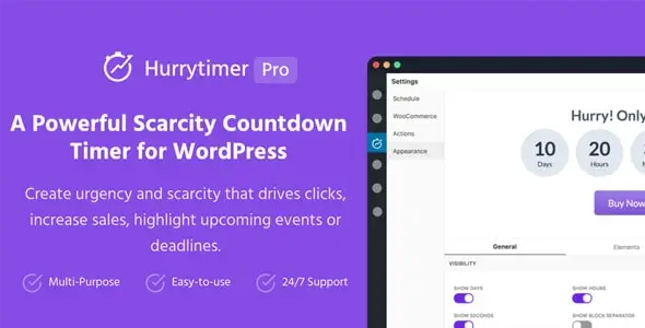 HurryTimer Pro 2.17.3 – An Scarcity and Urgency Countdown Timer