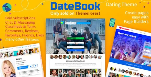 DateBook v4.8.9 – Dating WordPress Theme