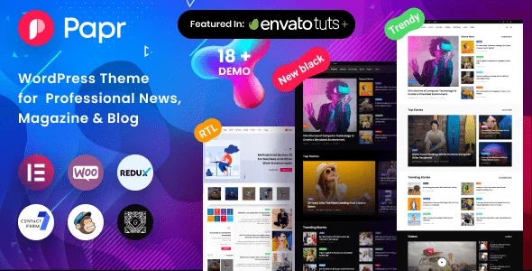 Papr v1.5.2 – Newspaper News WordPress Theme
