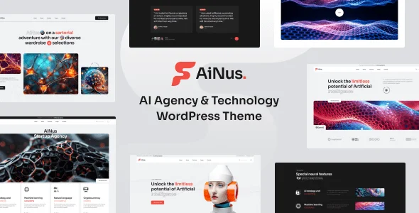 Ainus v1.0 – AI Agency & Technology WordPress Theme