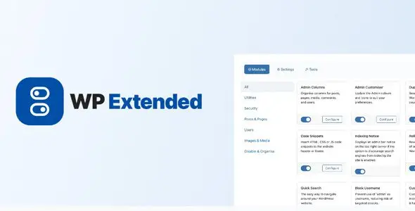 WP Extended Pro v3.2.3 – The Swiss Army Knife WordPress Plugin