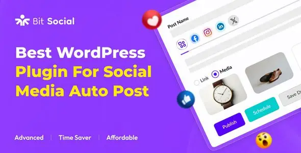 Bit Social Pro v1.4.1 – Social Media Scheduler and Auto Poster Plugin