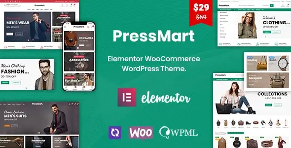 PressMart v1.2.21 – Modern Elementor WooCommerce WordPress Theme