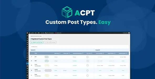 Advanced Custom Post Types (ACPT) v2.0.35