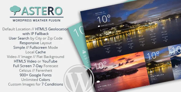 Astero v2.1.0 – WordPress Weather Plugin