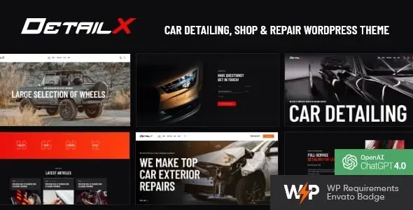 DetailX v1.17.0 – Car Detailing, Shop & Repair Theme