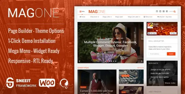 MagOne v9.0.8.6 -­ News Magazine WordPress Theme