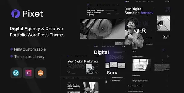 Pixet v1.0.2 – Creative Portfolio & Digital Agency WordPress Theme