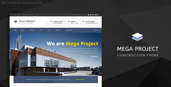 Mega Project v1.4.2 – Construction WordPress