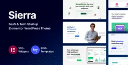Sierra v1.9 – SaaS & Tech Startup Elementor WordPress Theme