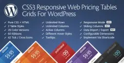 CSS3 Responsive WordPress Compare Pricing Tables v12.0
