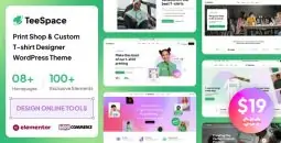 TeeSpace v1.6.8 – Print Custom T-shirt Designer WordPress Theme